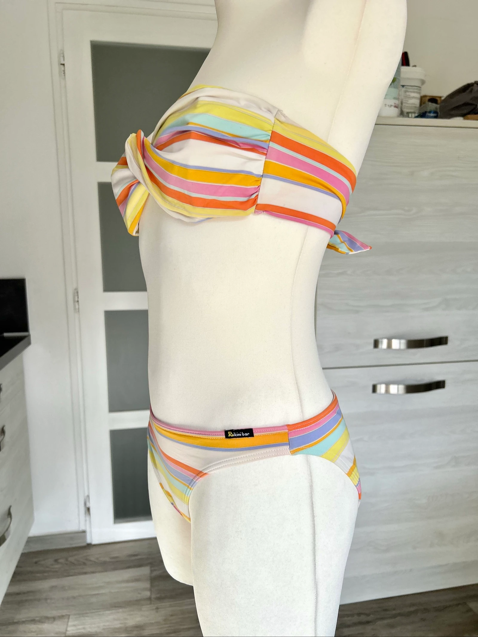 Biquíni de duas peças em poliéster listrado multicolorido Tamanho 36/S Bikini Bar – photo 3